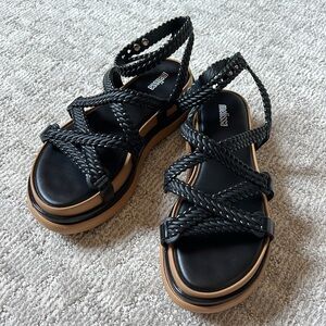 MELISSA Buzios Platform Sandals w/Criss-Cross Straps via FREE PEOPLE